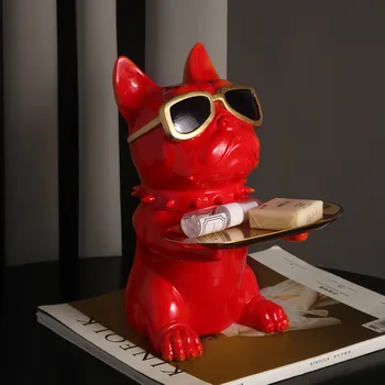 

Creative animal storage box ornament living room porch shoe cabinet key creative method Sunglasses dog home decoration