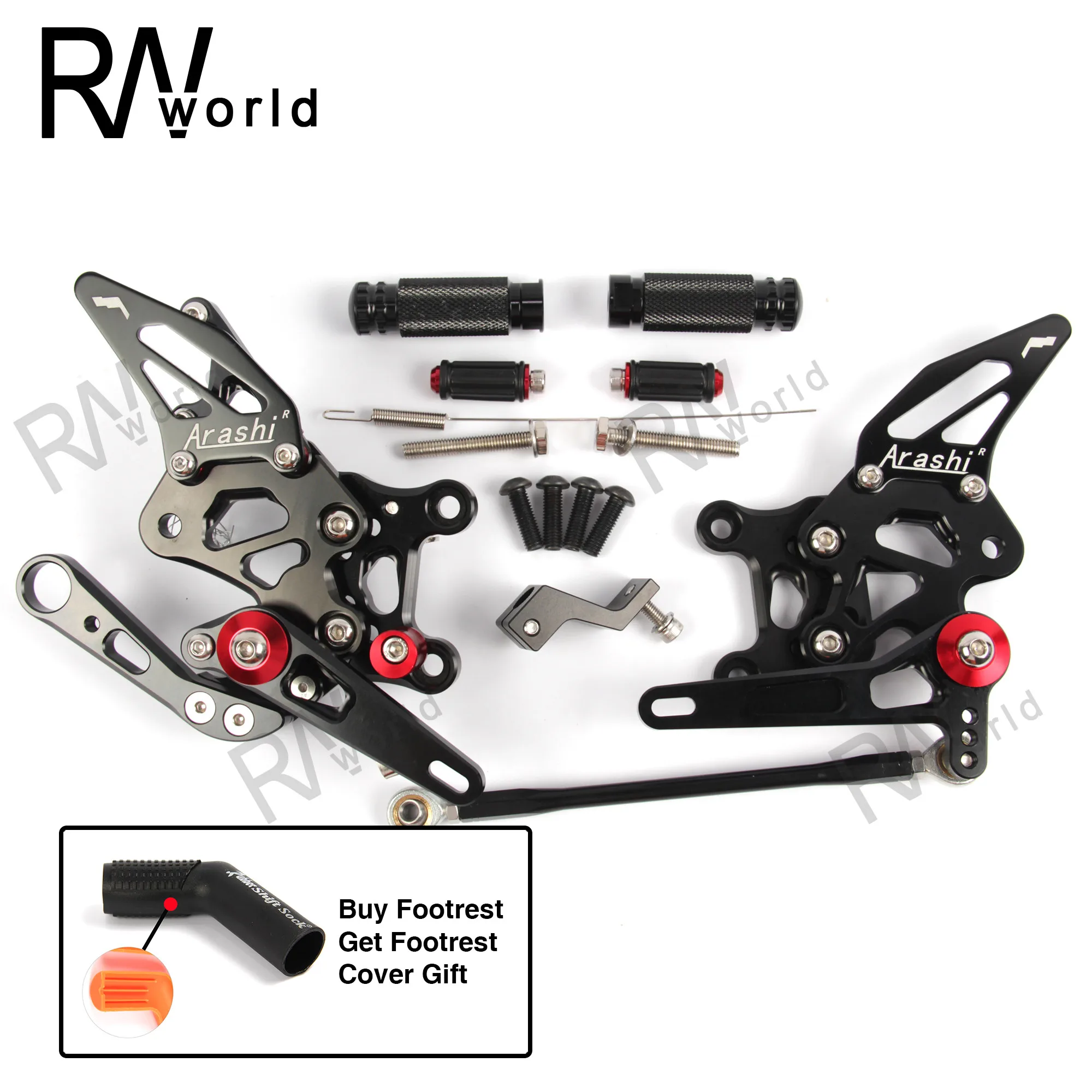 Для мотоцикла APRILIA RSV4 R RSRV4R FACTORY 09-12 CNC Регулируемая Задняя подставка для ног педаль