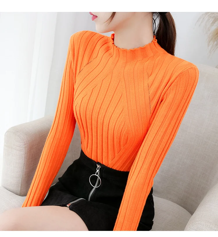 Будет ли han издание половина черепаха шеи с длинным рукавом вязаный женский свитер Топ пальто 1816