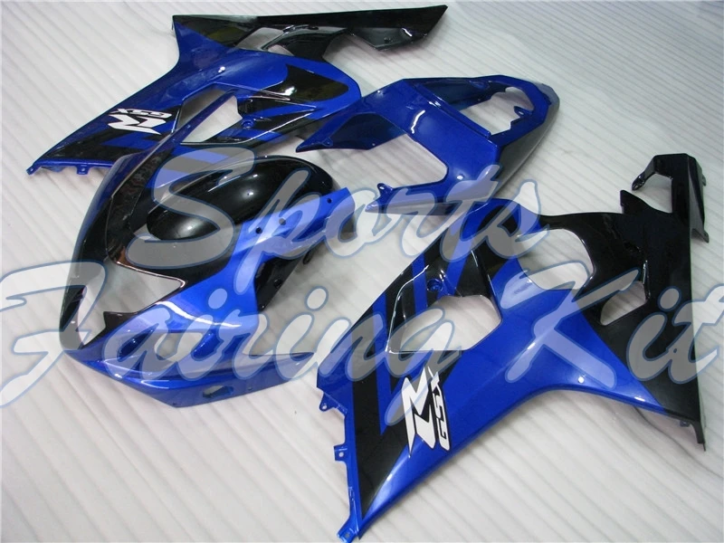 Набор для всего тела GSX R 750 2004 2005 K4 Синий Черный Abs обтекатель GSXR 600 2005|Полные