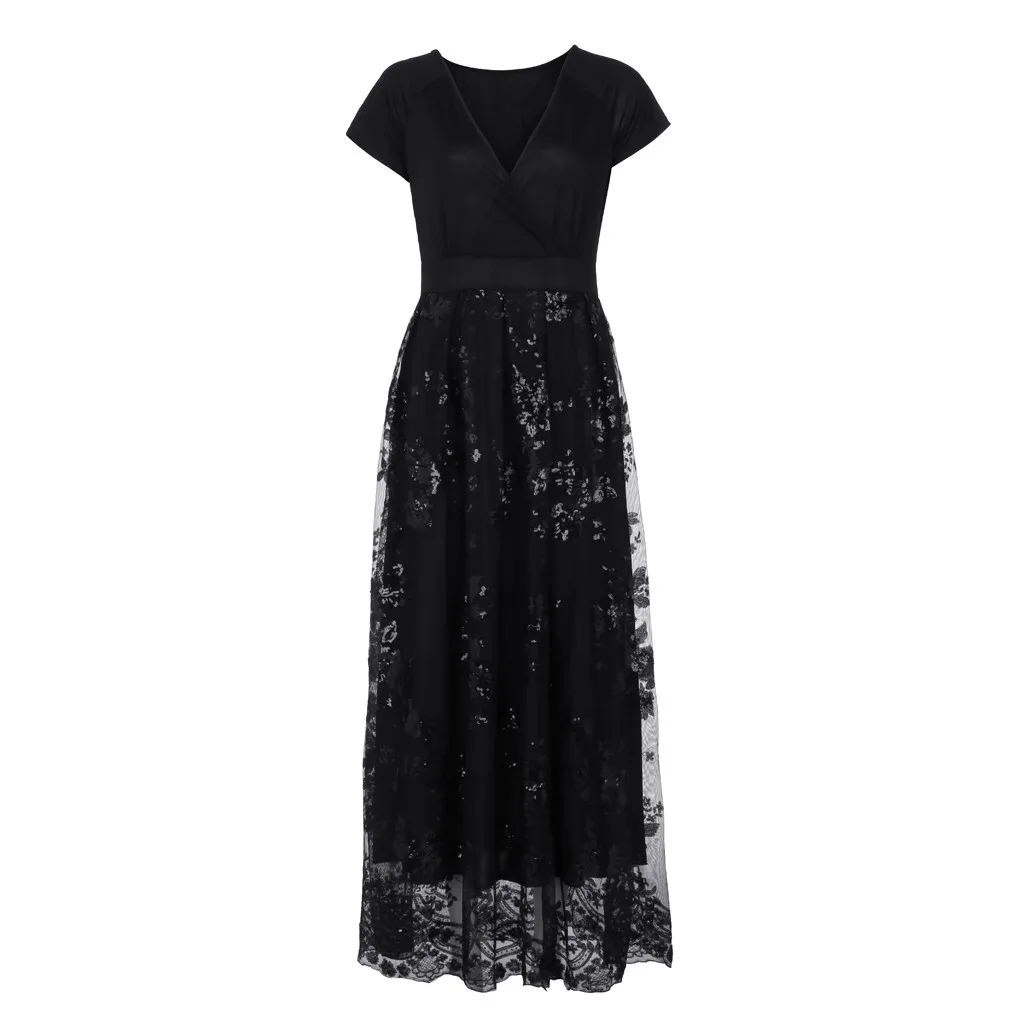 Платье Женское vestidos de verano vestido ropa mujer платья vestidos mujer robe Chris повседневное XL-5XL с коротким рукавом в стиле пэчворк Z4