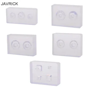 

5 Pcs/set Crystal UV Resin Beads Cubes Epoxy Gel Mold with Holes DIY Handmade Pendant Jewelry Making MoldS