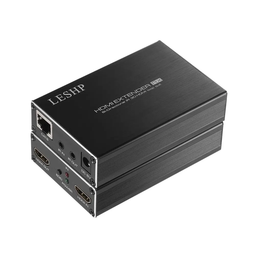 

LESHP 60m/200ft HDMI Extender Transmitter and Receiver Set Bi-directional IR 3D HDMI Loop Out with Dual IR Control