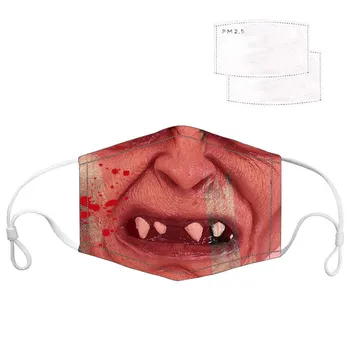 

Funny Print Face Mask Dustproof Windproof Anti Pollution Pm2.5 Protective Mask With Gasket Face Mask Filter Washable Mouth Mask
