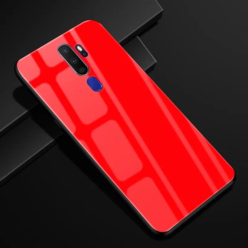 26 Для oppo A9 чехол PC Пластиковый стеклянный чехол для телефона черный ТПУ бампер чехол для oppo A9 чехол для oppo A5 A11X стеклянный чехол - Цвет: 26