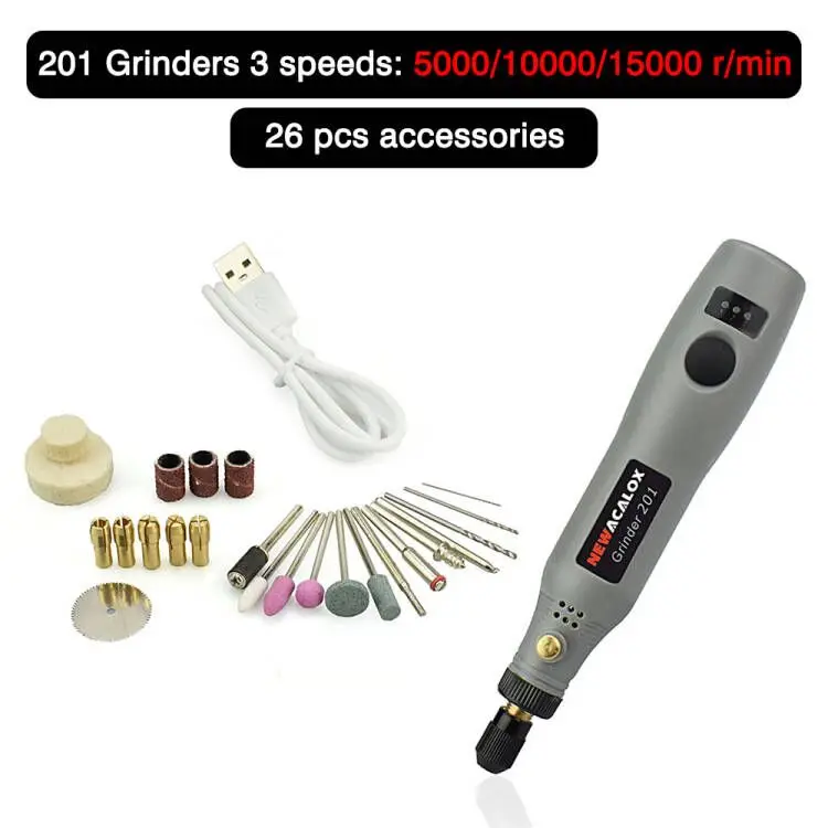 NEWACALOX DIY Mini Rotary Tool USB DC 