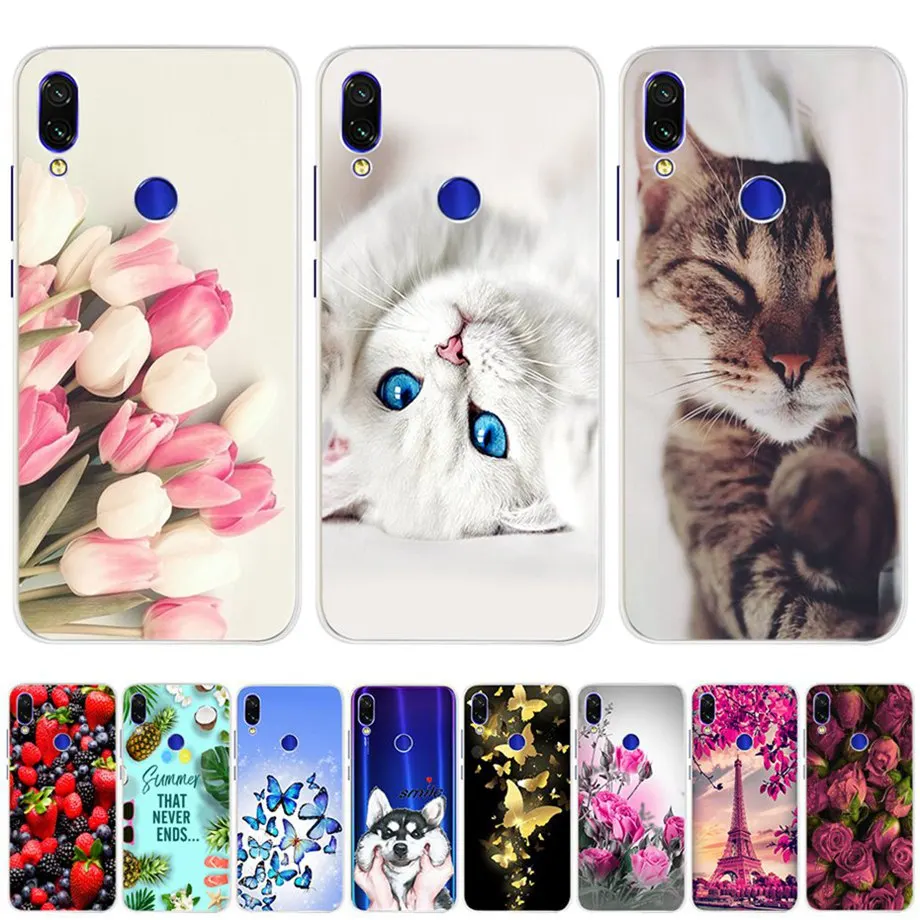 

Redmi Note 7 Back Cover Redmi Note 7s Case Silicone TPU Cartoon Cover Soft Case For Xiomi Xiaomi Redmi Note 7 Pro Bumper Case