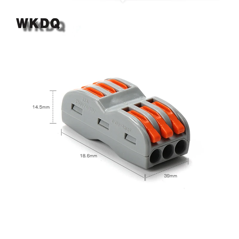 222-423 нажимной разъем компактный проводной соединитель клеммный блок Быстрый пластиковый Терминатор клеммный блок соединители 20 шт