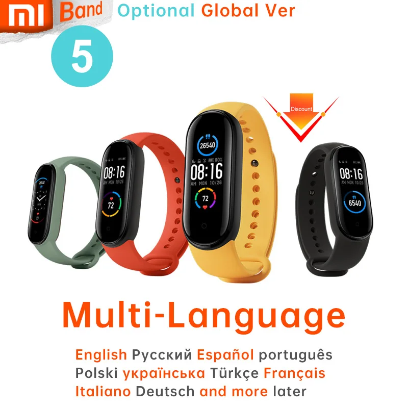 Фитнес-браслет Xiaomi Mi Band 5 с фитнес-трекером | Электроника