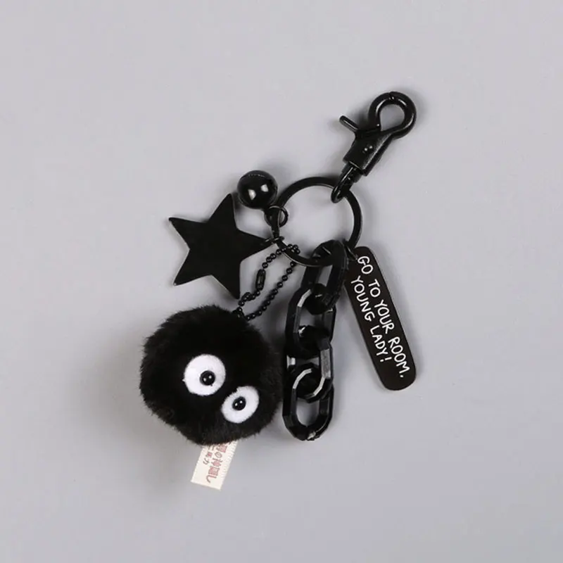 Тоторо черный уголь мяч эльф Плюшевая Кукла Kawaii Тоторо креативная плюшевая игрушка подвеска плюшевый брелок подарок для деятельности