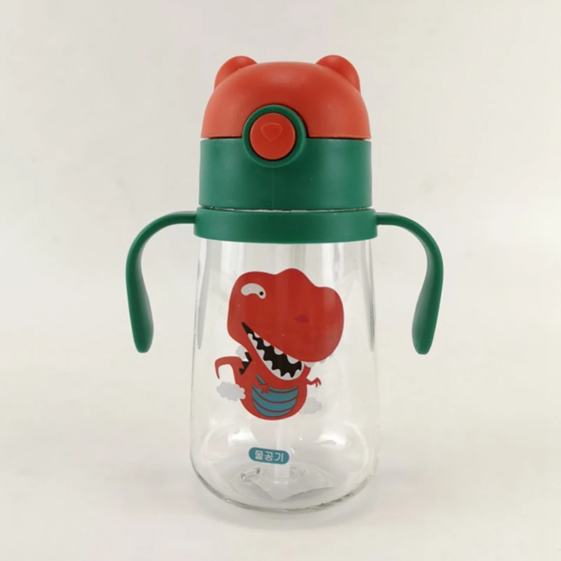 400ML Baby Kids Children Cartoon Pattern Portable Feeding Drinking Water Bottle Cup With Straw Learning Cups