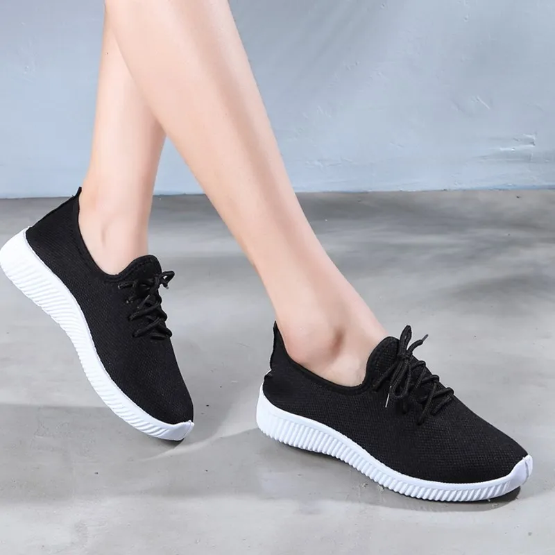Tenis feminino; кроссовки на платформе; женская обувь для тенниса; Простые легкие кроссовки черного и красного цвета; спортивная женская обувь; chaussures femme