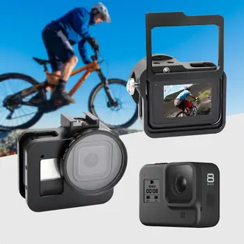 

Aluminum Alloy Sports Camera Frame Full-Cover Protective Box Anti-Fall Metal Shell Replacement Housing Case for GoPro Hero 8