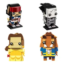 Brickheadz капитан Армандо Салазар Джек Воробей Belle Beast строительные блоки кирпичи игрушки для детей Подарки