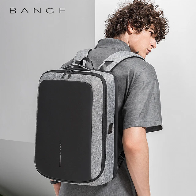 Bange 2019 New Arrival Fashion Men 15"Laptop Backpack USB Recharge Technology Backpacks Anti-theft Waterproof Travel Backpack