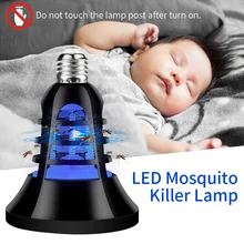 Electric Mosquito Killer Lamp LED 220V Insect Trap E27 Bug Zapper 110V Anti Mosquito Killer Lamp Indoor Pest Control Light Bulb