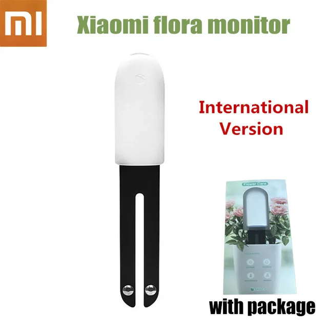 With Package Xiaomi Mijia Flora Monitor уход за солнечными почвенными водами смарт-тестер международная версия Xiaomi цветочный датчик уход за садовым растением HHCC - Цвет: With Package