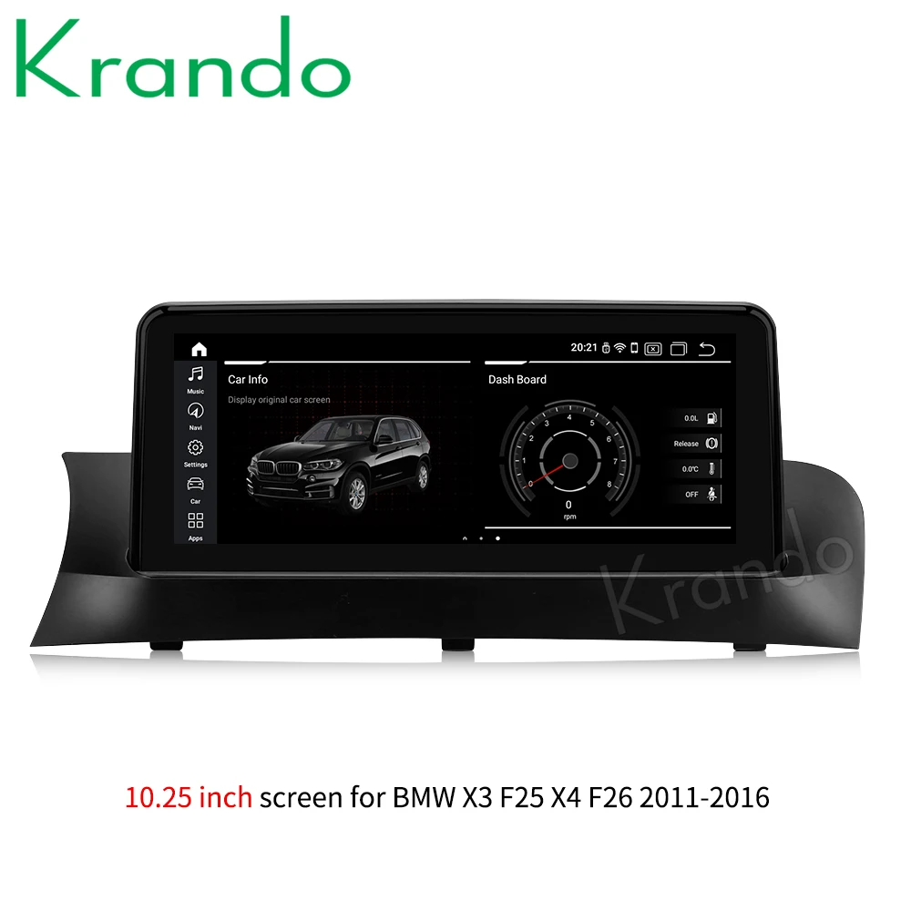 Krando Android 10 0 25 'ƊG 64G автомобиль радио мультимедиа GPS для BMW X3 F25 / X4 F26 2011 2016 НБТ CIC