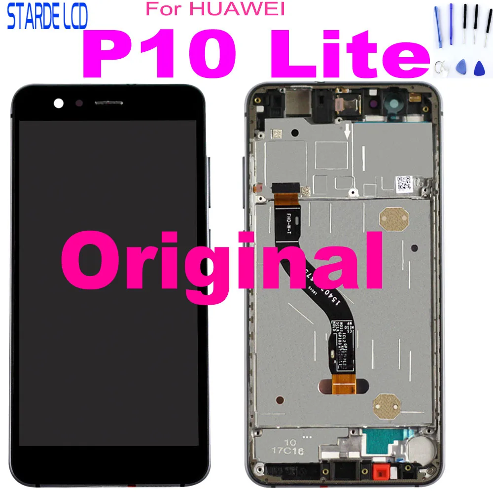 Оригинальный жк экран 5 2 дюйма для HUAWEI P10 Lite сенсорный дисплей сменный