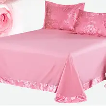 250 см x 250 см простыня с двумя наволочками, хлопок сплошной цвет Простыня