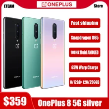 Global Rom OnePlus 8 5G Mobile Phone Snapdragon865 OctaCore 6.55'' 90Hz AMOLED Screen 48MP 4300mAh NFC Android10 Smartphone