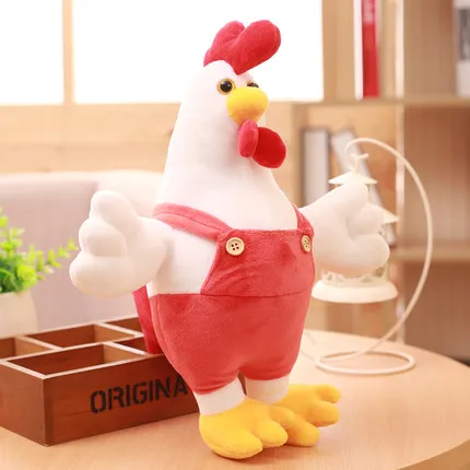 35cm Chicken Doll Stuffed& Plush Animals Children Kids Toys Cock Dolls Soft Rooster Birthday Gifts Cute Decor Pillow Wholesale - Цвет: Красный