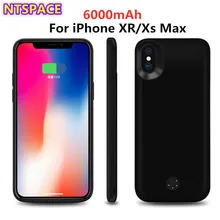 6000 мАч портативный чехол для зарядки аккумулятора для iPhone Xs Max резервный чехол для аккумулятора для iPhone XR внешний аккумулятор чехол для зарядного устройства