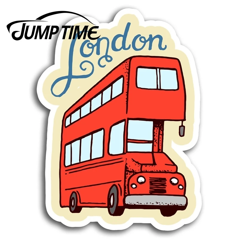 Jump Time For Red London Bus Vinyl Stickers Travel Sticker Laptop