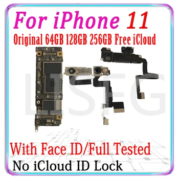 

Original Motherboard For iPhone 11 128gb 256gb logic board With / NO Face ID unlocked For iPhone 11 mainboard With Chips IOS