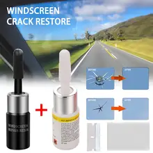2 adet DIY araba pencere camı Scratch çatlak düzeltme aracı cam tamir kiti cam restoratation seti ön veya arka cam