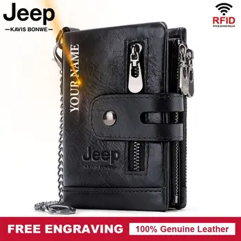 

Genuine leather Wallet RFID Blocking Cowhide Brand Luxury Short Coin Purse Small Credit Card Dollar Price Portomonee Carteria