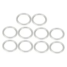 Uxcell 10 шт. многоцелевой металлический уплотнительное кольцо Пряжка сварная 50 мм x 40 мм x 5 мм для фурнитура для сумок кольцо ручная работа аксессуары