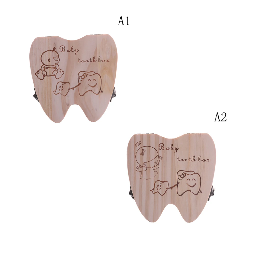 1 шт. коробочка для молочных зубов деревянный органайзер для зубов для хранения мальчиков и девочек сохранить сувенир чехол подарок