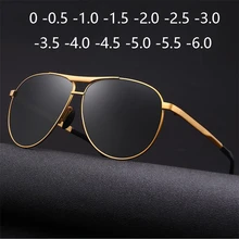 Горячее предложение Новые овальные поляризованные мужские солнцезащитные очки с градусом вождения автомобиля близорукие очки 0-0,5-1,0-1,5-2,0-2,5-6,0