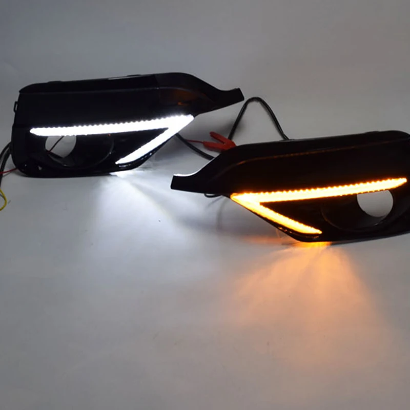 

Turn Yellow Signal Relay Waterproof Car DRL 12V LED Daytime Running Light Fog Lamp for Honda Fit Jazz Sport 2018 2019