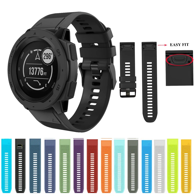 26 мм 22 20 Смарт-часы ремешок для Garmin Fenix 6X 6 6S 5X 5 5S 3 3HR GPS часы быстросъемный