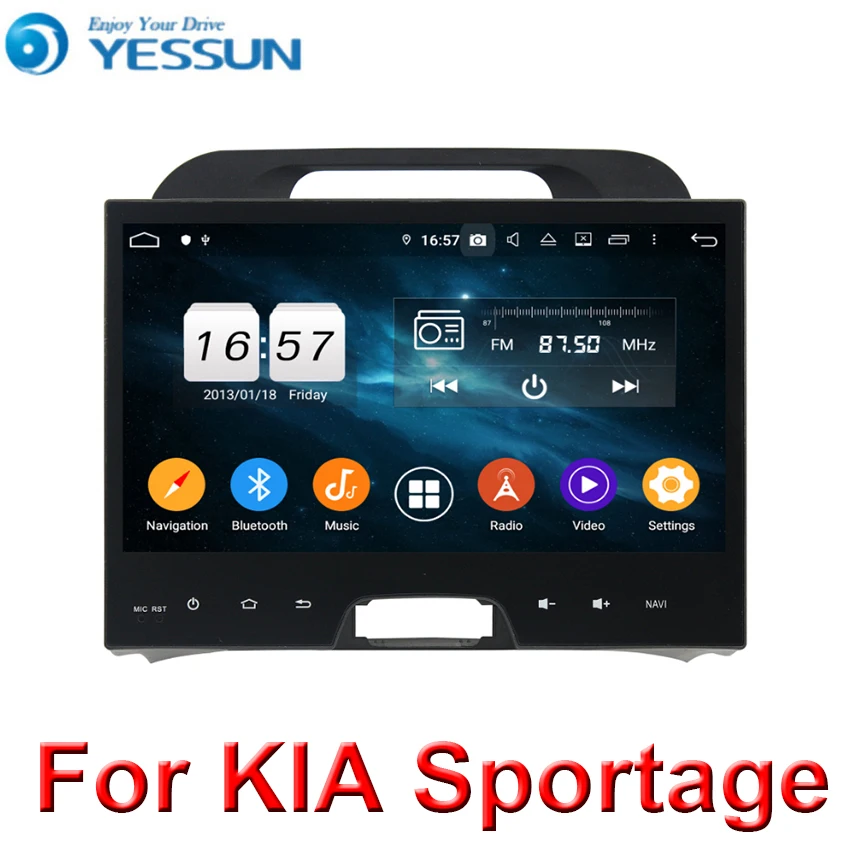 Автомобильный мультимедийный плеер Android 9, автомобильный dvd для KIA sportage 2011 2012 2013, головное устройство, gps навигация, радио
