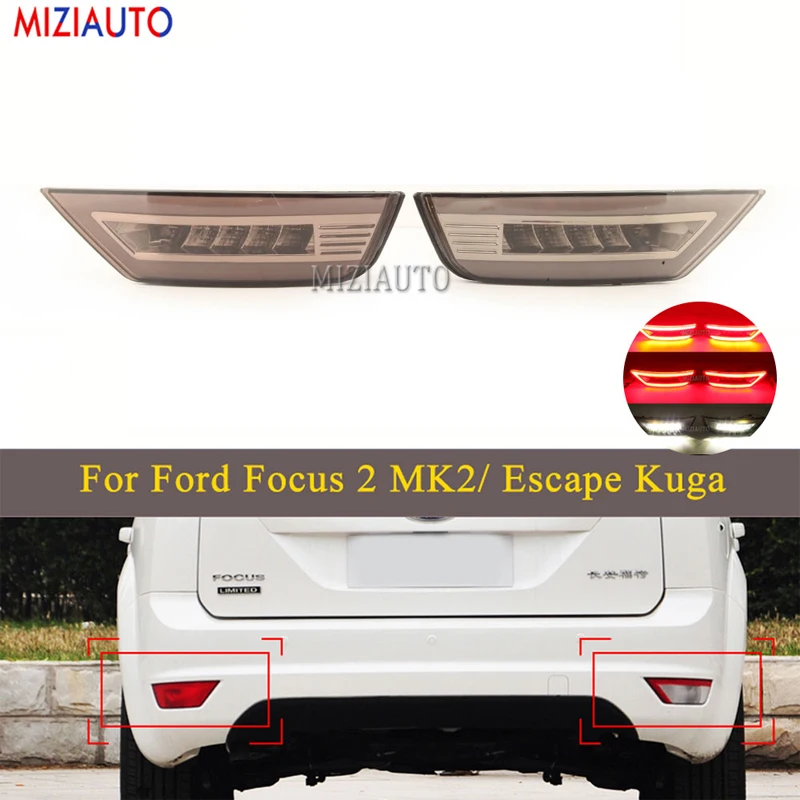 1 пара светодиодный задний бампер отражатель светильник для Ford Focus 2 MK2/ Escape Kuga/Ecosport