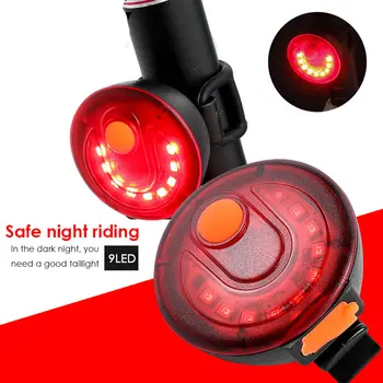 

Cycling USB Taillight Bike Warning Light Cycling LED Taillight Waterproof Durable Rechargeable Black Red 150 Lm ABS StreetPark