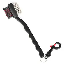 Golf Club Brush Groove Cleaner Kit Black Golf Ball Shoes Brush Cleaning Tools Golf Accessories 2 side stainless steel wire nylon