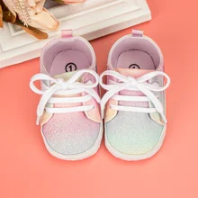 Kidsun tênis infantil, sapatos casuais de criança, de algodão confortável, sola macia, antiderrapante, com degradê, para meninos e meninas, para primeiros passos