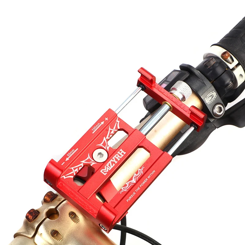 

Bicycle Mobile Phone Holder Stands Aluminium Alloy Adjustable Anti-slip Bike Handlebar Metal Phone Bracket QW85