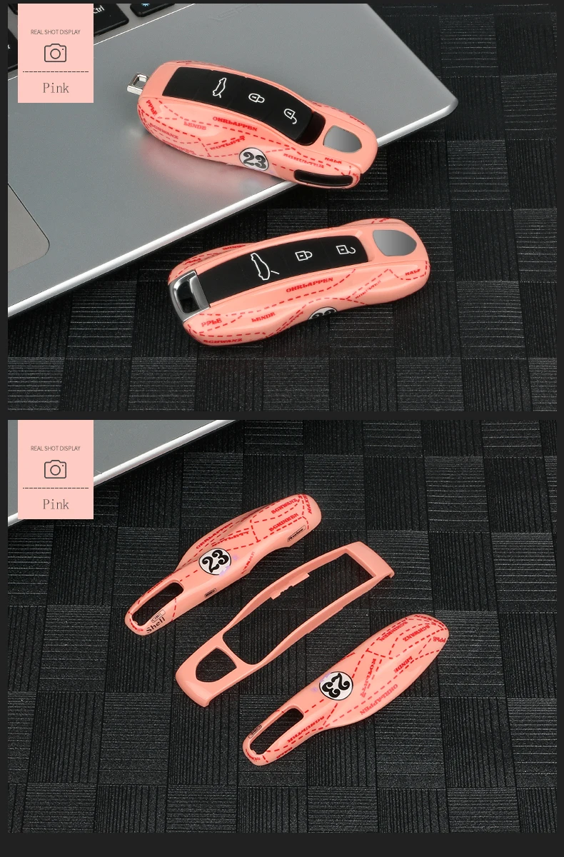 Для Porsche Panamera Cayenne Macan 911, новинка 718, GTR3, милый мультяшный чехол с бантиком для ключей Porsche, защитный чехол, автомобильные аксессуары