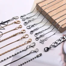 

18 Style 45cm 60cm Plated Necklace Chain for Jewelry Making Findings Metal Copper Losster Clasp Link Chain Necklace DIY