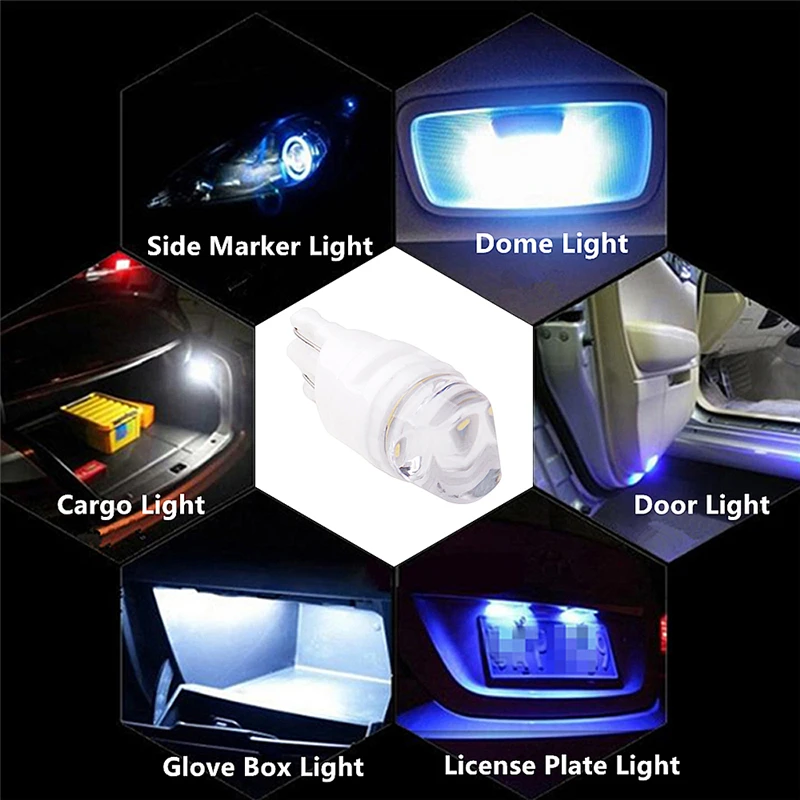 1000x T10 светодиодный лампы W5W светодиодный дневные ходовые огни 2835 SMD 194 168 PC чехол Габаритные огни для чтения салона авто лампы 12V