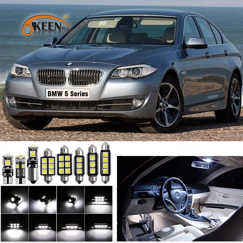 

21Pcs Led Bulbs T10 Canbus For BMW 5 Series E39 M5 1997-2003 Car Interior LED Light Kit White Auto Dome Map Reading Light