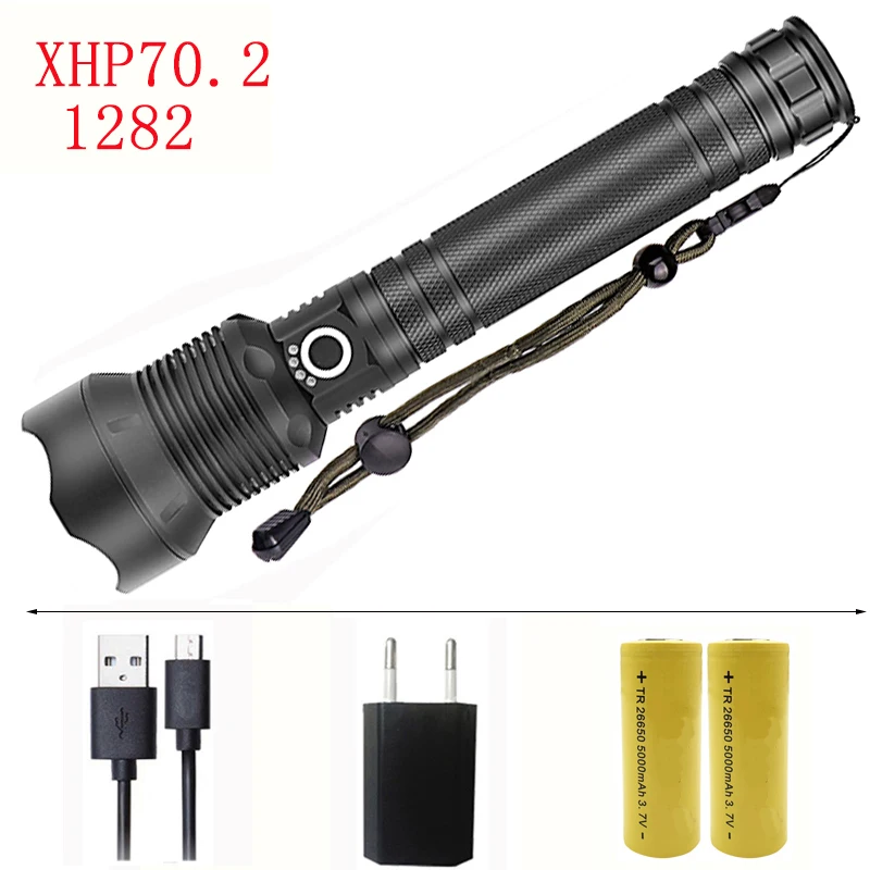 Litwod светодиодный перезаряжаемый светильник-вспышка XHP70.2, мощный фонарь, 3 режима, масштабируемый велосипедный светильник с батареей 18650 и 26650 - Испускаемый цвет: Option G