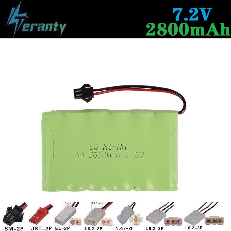 

( M Model ) 7.2v 2800mah NiMH Battery For Rc toys Car Tanks Trains RC Robots Boats Gun Ni-MH AA 700mah 7.2v Rechargeable Battery