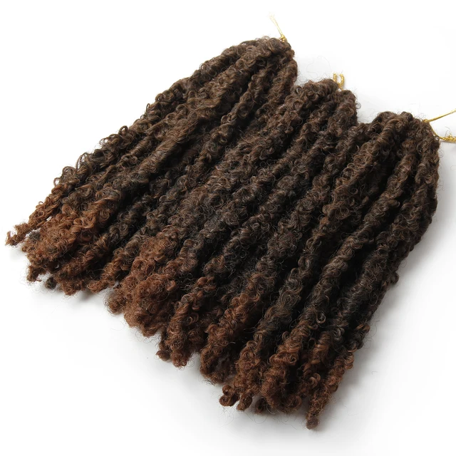 YxCheris Butterfly Locs Synthetic Crochet Hair Soft Faux Locs For Braids Natural Pre-Looped Hair Crochet Braids Hair Extensions T1B/30