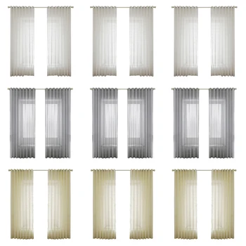 

Windows Tulle Curtains Living Room Bedroom Voile Drapes Modern Solid Tassel String Curtain Line Flash Shiny Color Sheer